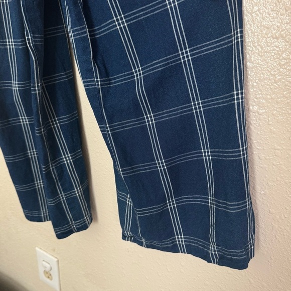 J. Crew Factory Windowpane Denim Crossover Jumpsuit - Picture 7 of 10